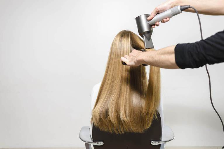 ensure your hair is fully dry before using hot tools 