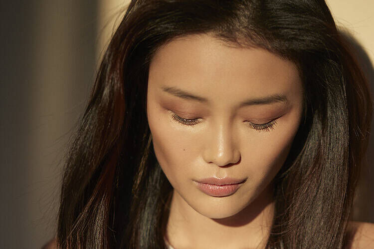 Woman with long dark hair