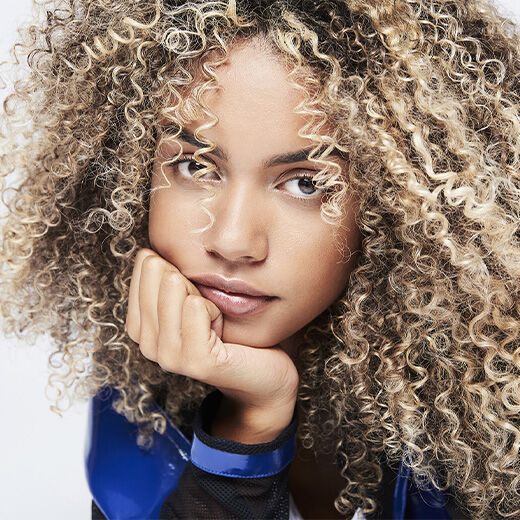 model with blonde hair