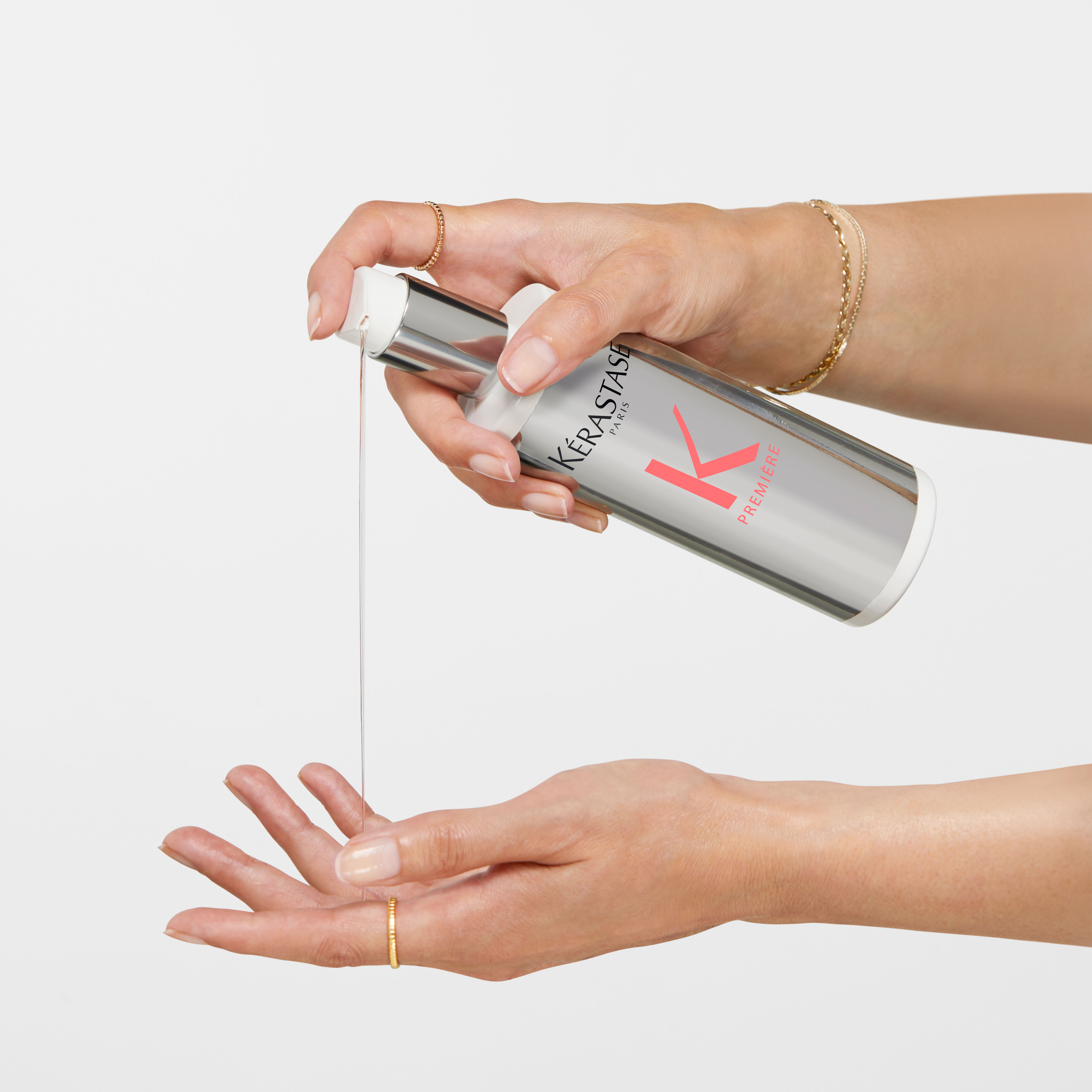 Premiere Pre Shampoo squeezed into hand